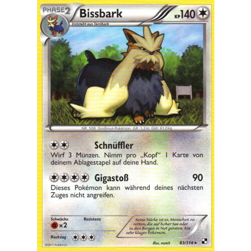Bissbark - 83/114 - Rare