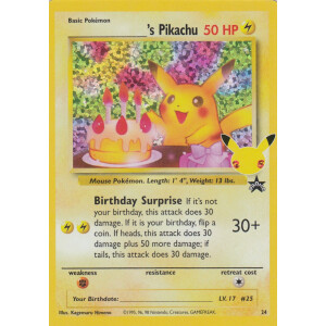 _____s Pikachu - 24 - Rare Classic