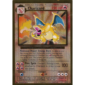 Charizard - 4/102 - Rare Classic Metall Card...