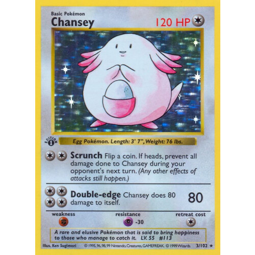 Chansey - Base Set Pokemon Holo 3/102