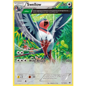 Swellow - 72/108 - Holo- Excellent