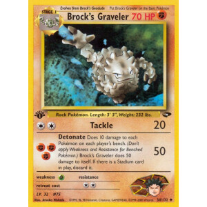 Brocks Graveler - 34/132 - Uncommon 1st Edition - Excellent