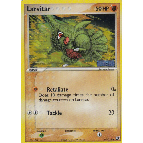 Larvitar - 61/115 - Reverse Holo - Excellent