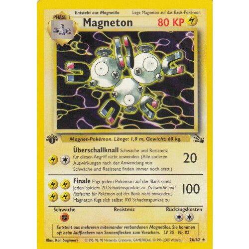 Magneton - 26/62 - Rare 1st Edition - Excellent