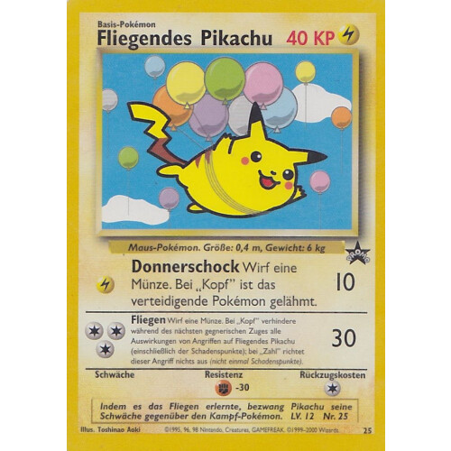 Fliegendes Pikachu - 25 - Promo - Excellent