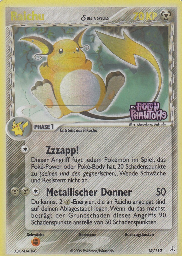 Raichu 15/110 Reverse Holo Good
