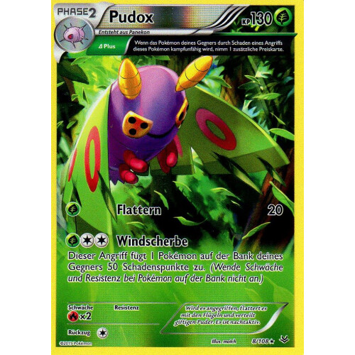 Pudox - 8/108 - Reverse Holo - Excellent