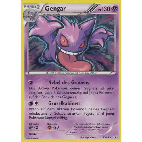 Gengar - 35/83 - Holo - Excellent