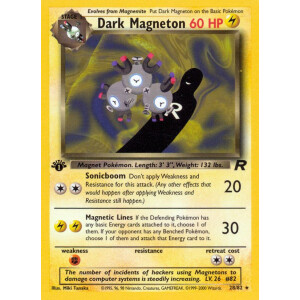 Dark Magneton - 28/82 - Rare 1st Edition - Excellent