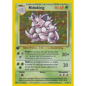 Nidoking - 11/102 - Holo 1st Edition