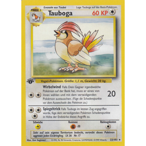Tauboga - 22/102 - Rare 1st Edition
