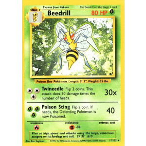 Beedrill - 17/102 - Rare - Good