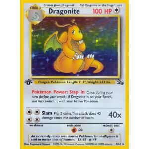 Dragonite - 4/62 - Holo - 1st Edition - Excellent