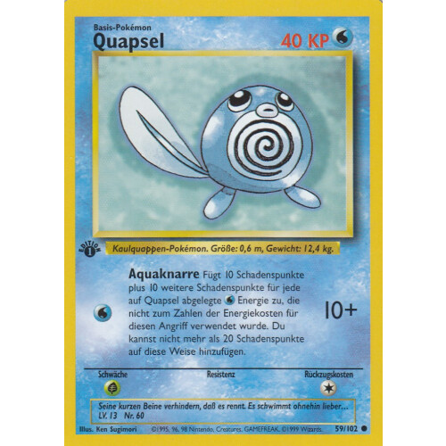 Quapsel - 59/102 - Common 1st Edition