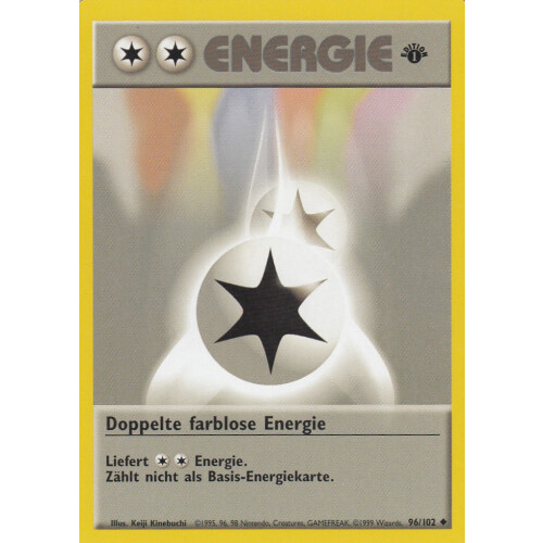 Doppelte farblose Energie - 96/102 - Uncommon 1st Edition