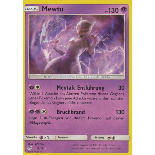 Mewtu - 12/18 - Ultra Rare - Excellent