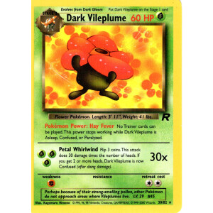 Dark Vileplume - 30/82 - Rare - Excellent