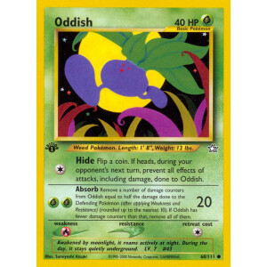 Oddish - 68/111 - Common 1st Edition - Excellent