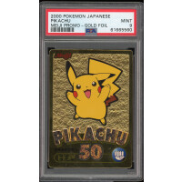 Pikachu - Meiji Promo Gold Foil - Japanese - PSA 9 - Mint