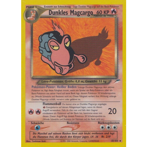 Dunkles Magcargo - 18/105 - Rare - Good