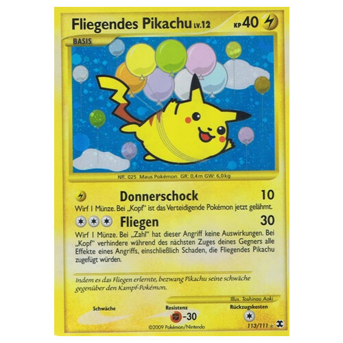 Fliegendes Pikachu - 113/111 - Holo - Excellent