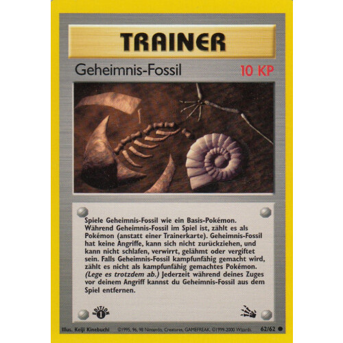 Geheimnis-Fossil - 62/62 - Common 1st Edition - Excellent