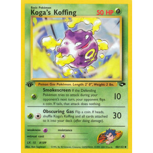 Kogas Koffing - 48/132 - Uncommon 1st Edition - Excellent