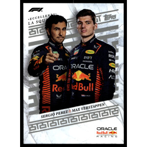 Max Verstappen & Sergio Perez 2023 Topps F1 Eccellenza Base La Squad