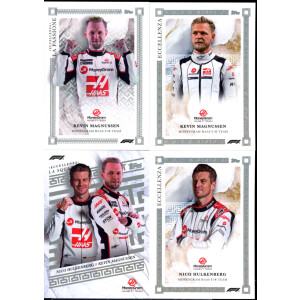 Nico Hulkenberg & Kevin Magnussen Lot of 4 Topps 2023 F1 Eccellenza Base Haas