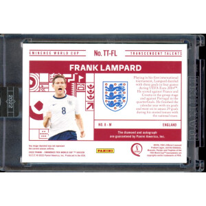 Frank Lampard 2022 Panini Eminence Transcendent Talents On-Card Auto #TT-FL 2/5