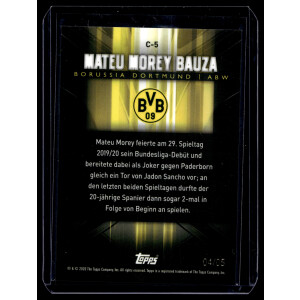 Mateu Morey Bauza 2019/20 Topps BVB Transcendent #C-5 Red 4/5 Dortmund