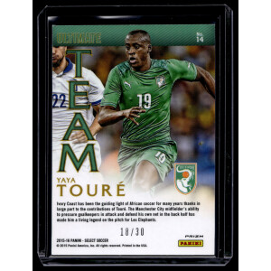 Yaya Toure 2015/16 Panini Select Ultimate Team #14 Tie-Dye 18/30 Ivory Coast