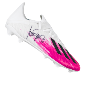 Luis Garcia Signed Pink and White Adidas Boot