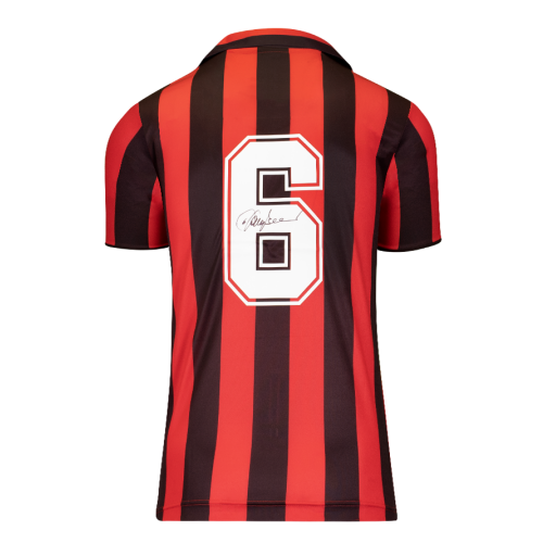 Franco Baresi Back Signed AC Milan 1988 Home Shirt
