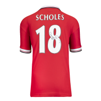 Paul Scholes Back Signed 1999 Manchester United Home Shirt: Premier League Edition