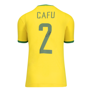 Cafu Back Signed Brazil 1970 T-Shirt