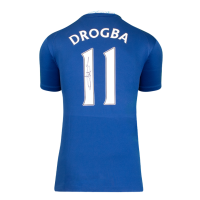 Didier Drogba Back Signed Chelsea 2022-23 Home Shirt