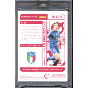 Filippo Inzaghi 2022 Panini Eminence #SS-FI Signature Salutes On-Card Auto 5/10