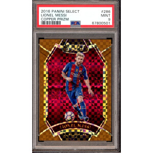 Lionel Messi 2016 Panini Select #286 Copper Prizm 40/49 PSA 9