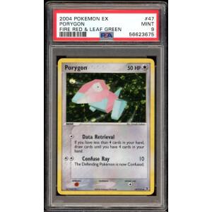 Porygon - 47/112 - Reverse Holo - Fire Red & Leaf Green - PSA 9 MINT - English