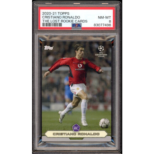 Cristiano Ronaldo 2020/21 Topps The Lost Rookie Cards PSA 8 United