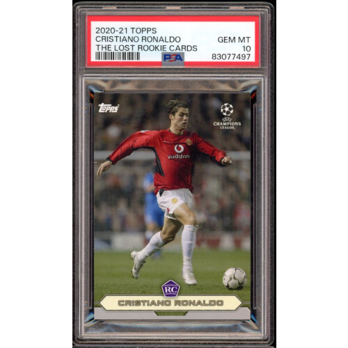 Cristiano Ronaldo 2020/21 Topps The Lost Rookie Cards PSA 10 United