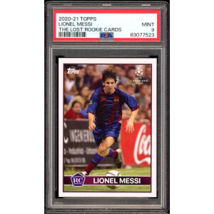 Lionel Messi 2020/21 Topps The Lost Rookie Cards PSA 9...