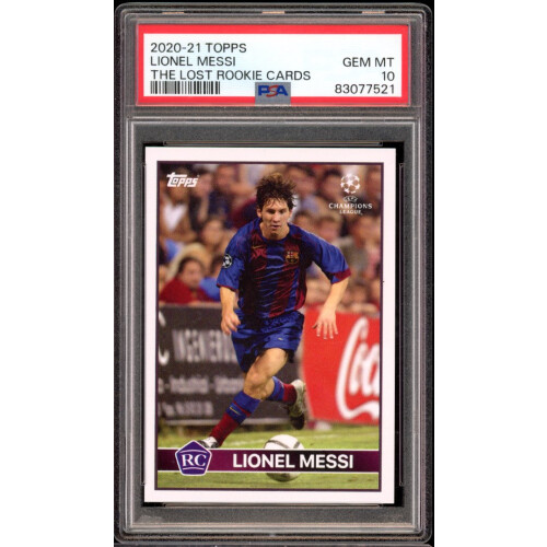 Lionel Messi 2020/21 Topps The Lost Rookie Cards PSA 10 Barcelona