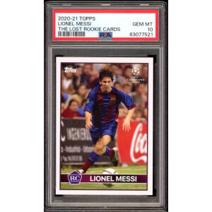 Lionel Messi 2020/21 Topps The Lost Rookie Cards PSA 10...