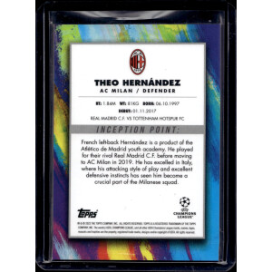 Theo Hernandez 2021/22 Topps Inception Star Quality Green 44/99