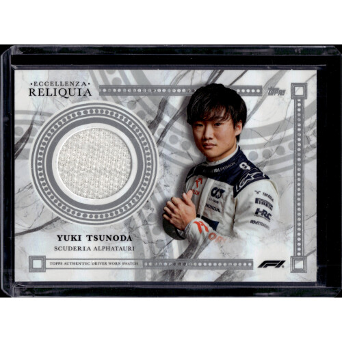 Yuki Tsunoda 2023 Topps F1 Eccellenza Driver Worn Swatch Alphatauri