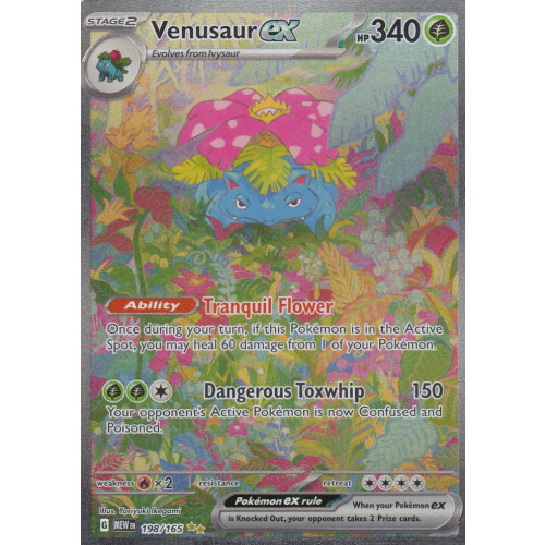 Venusaur ex - MEW DE - 198/165 - Special Illustration Rare