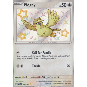 Pidgey - PAF EN - 196/091 - Shiny Rare