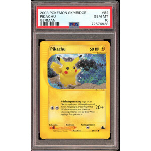 Pikachu - Common - #84 Skyridge - Deutsch - PSA 10 GEM MT